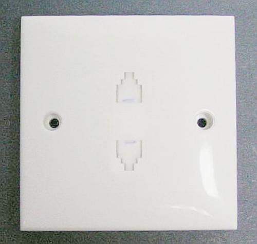 6P4C RJ11 Dual Face Plate